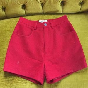 high-waisted Armani shorts, wool blend